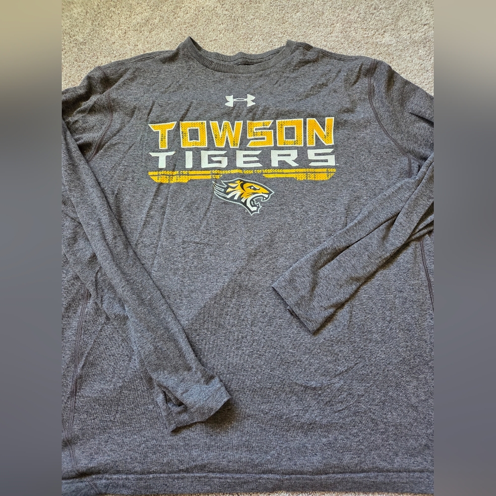 LG Gray Towson Tigers Long Sleeve Shirt